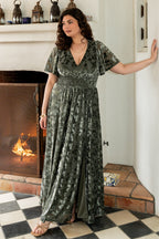 Veronica Velvet Maxi Dress | Dark Sage