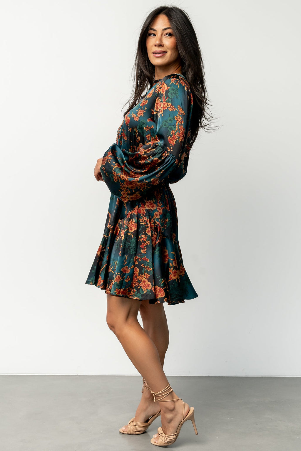 Venice Short Dress | Jade + Copper Floral