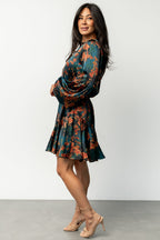 Venice Short Dress | Jade + Copper Floral