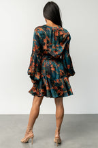 Venice Short Dress | Jade + Copper Floral