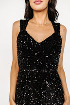 Monroe Sequin Gown | Black