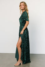Veronica Velvet Maxi Dress | Green